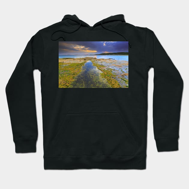 Rockpool sunset Hoodie by dags